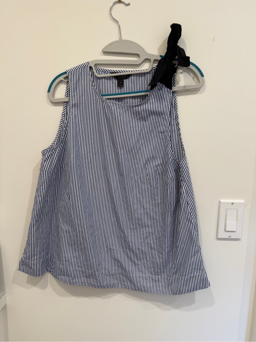 J crew Striped Navy and White Sleeveless Tank Top